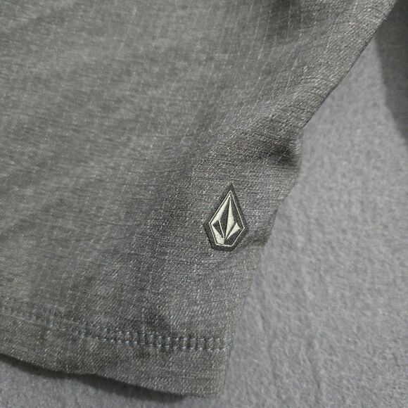 Volcom Men 38 Surf & Turf Gray 2 Way Stretch Flat Front Shorts - Picture 5 of 13